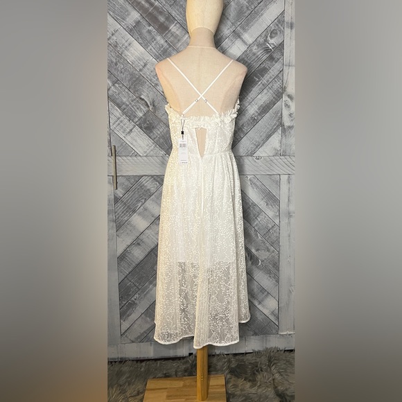 BCBGENERATION NWT MIDI DRESS OPTIC WHITE - Picture 6 of 13